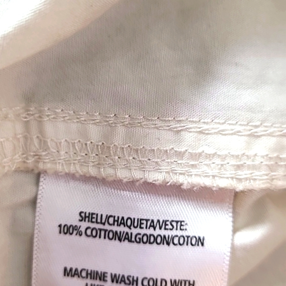Calvin Klein Wide Leg Cream Cargo Pants, Size 8, NWT - Picture 10 of 10